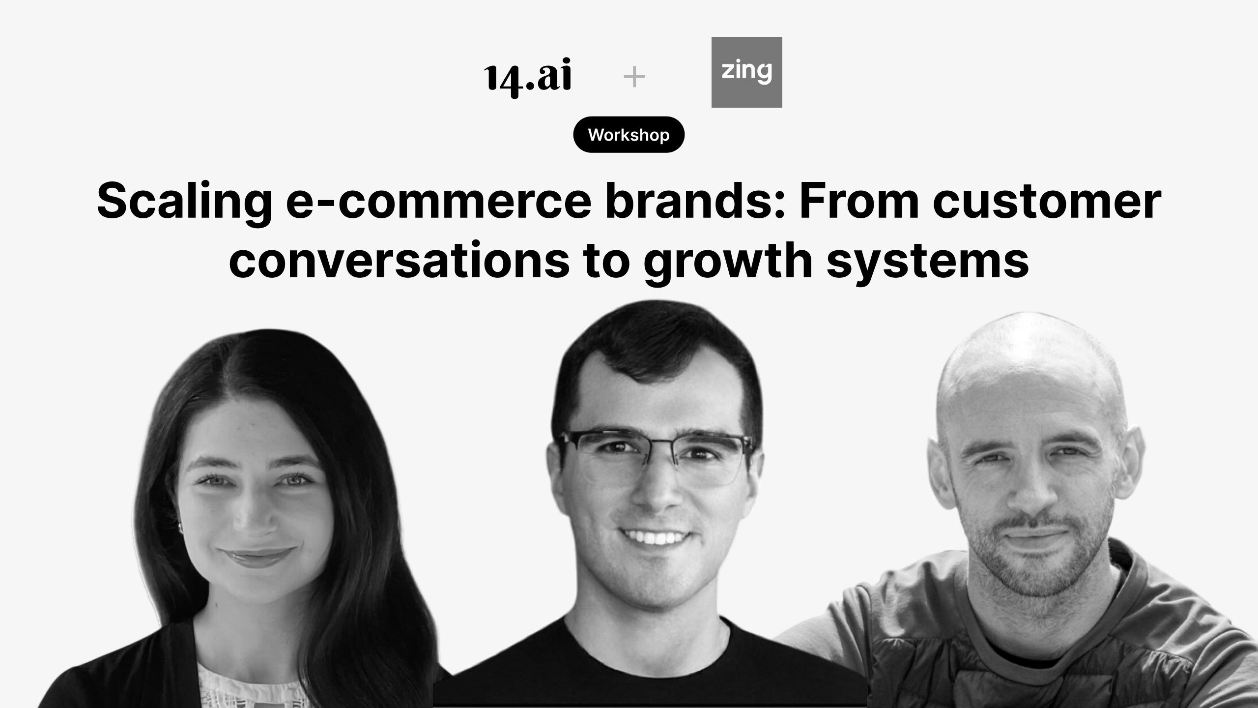 Announcing our next workshop: Scaling e-commerce brands